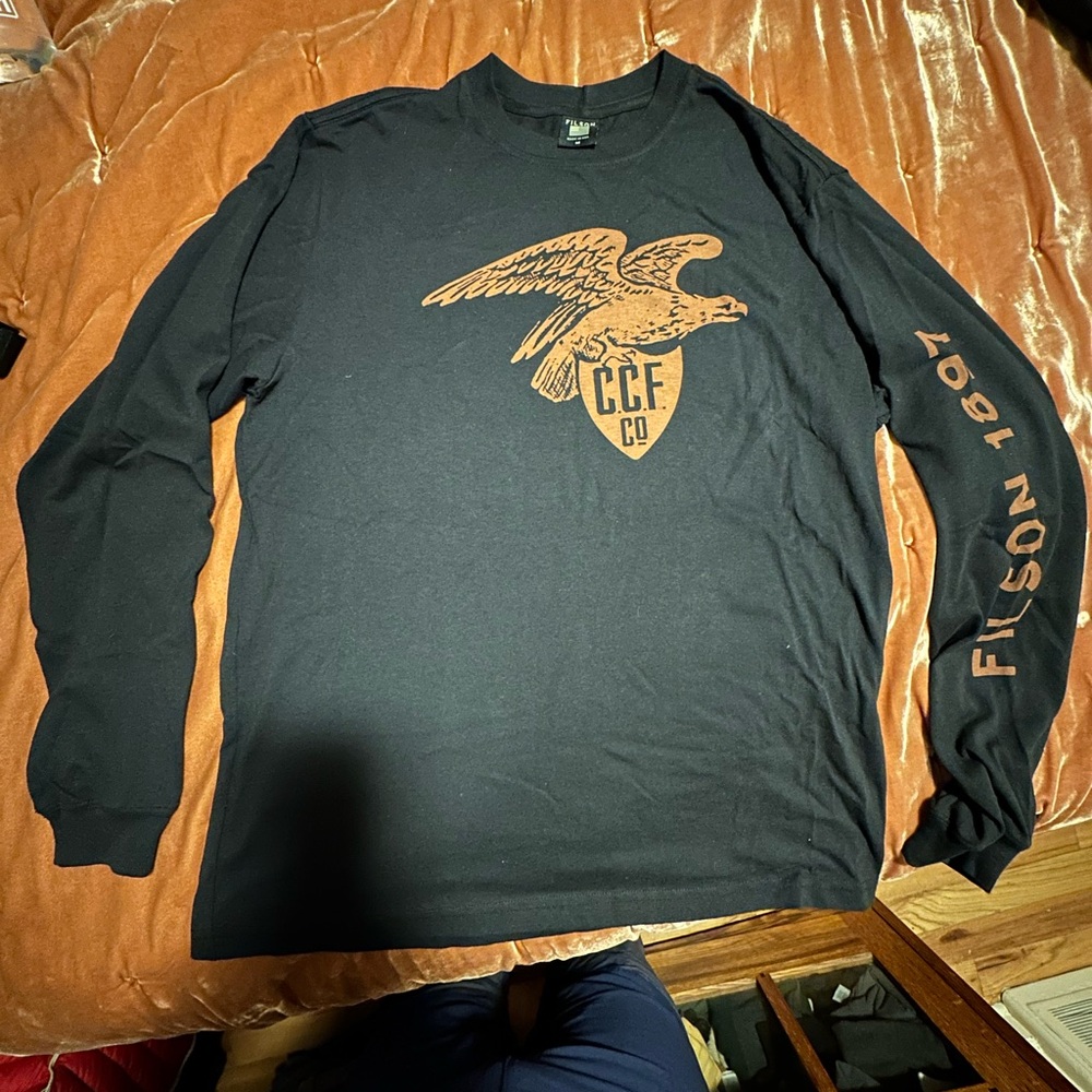 NWOT Filson Black Ranger Long Sleeve Shirt Made in USA
